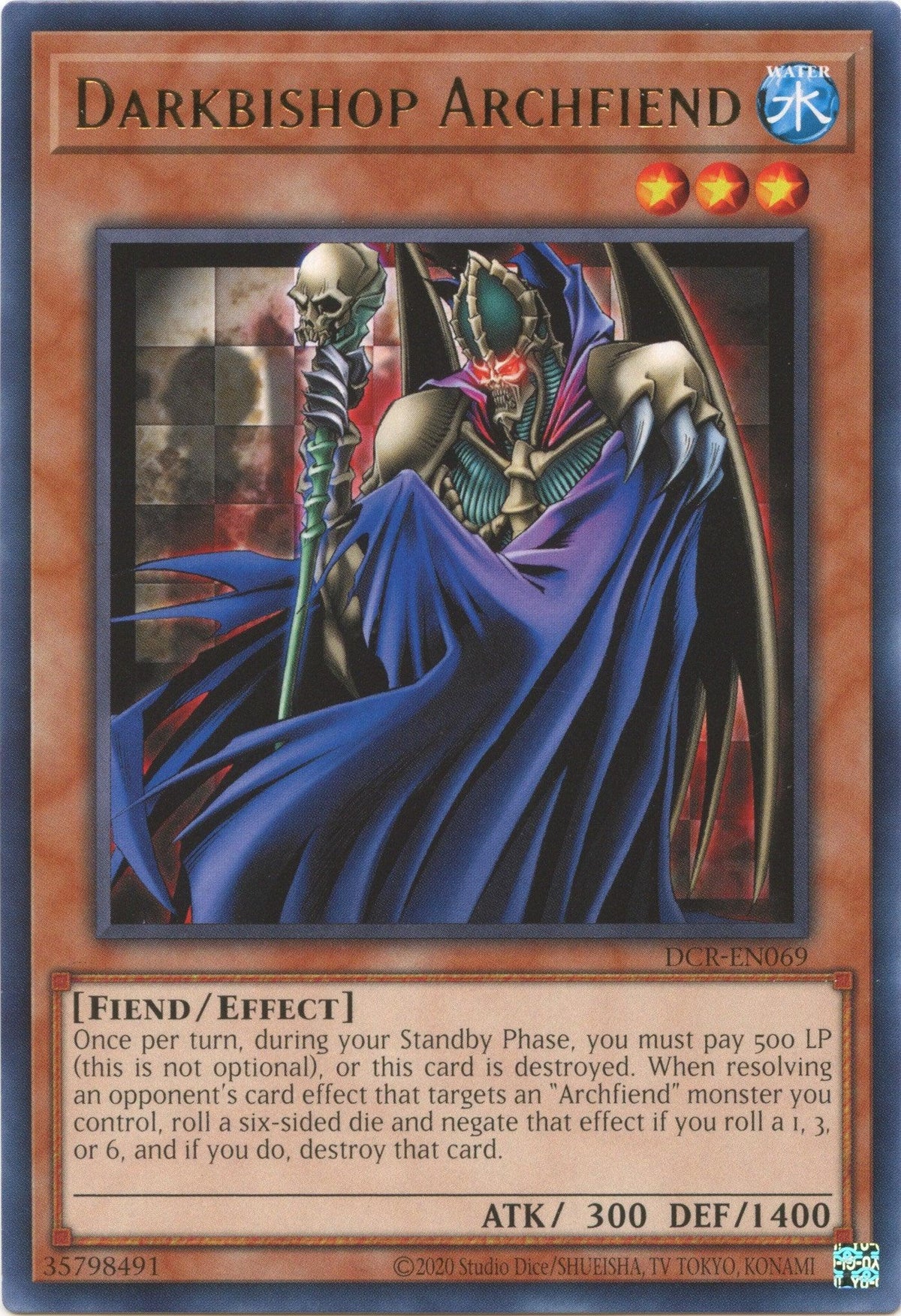 Dark Crisis (25th Anniversary Edition), Effect Monster, Fiend, Rare, Unlimited, Water Darkbishop Archfiend (25th Anniversary) [DCR-EN069] Rare - Trading Card World