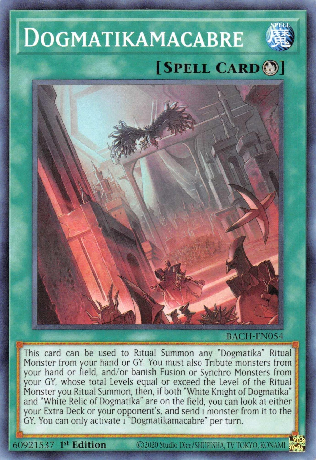 1st Edition, Battle of Chaos, Common, Ritual Spell, Spell Dogmatikamacabre [BACH-EN054] Common - Trading Card World