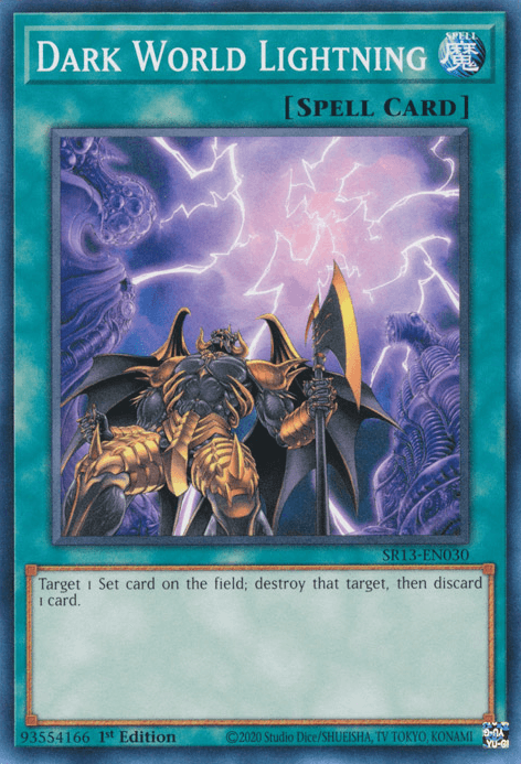 1st Edition, Common, Normal Spell, Spell, Structure Deck: Dark World Dark World Lightning [SR13-EN030] Common - Trading Card World
