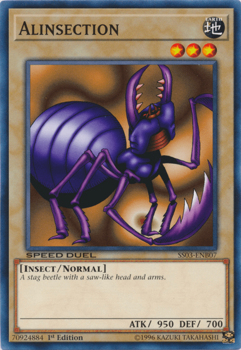 1st Edition, Common, Earth, Insect, Normal Monster, Speed Duel: Ultimate Predators Alinsection [SS03-ENB07] Common - Trading Card World