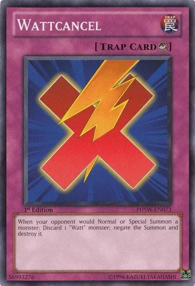 1st Edition, Common, Counter Trap, Photon Shockwave, Trap, Unlimited Wattcancel [PHSW-EN073] Common - Trading Card World