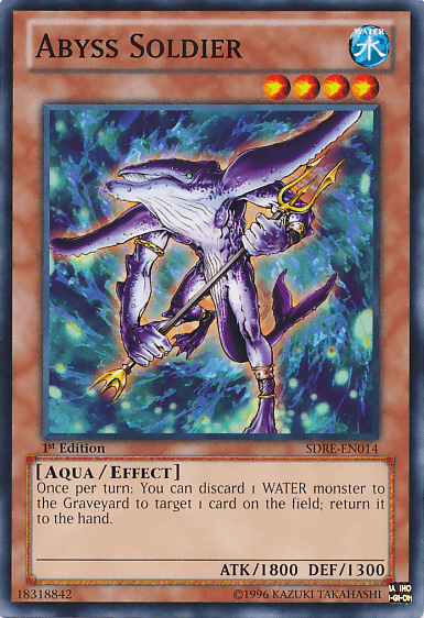 1st Edition, Aqua, Common, Effect Monster, Structure Deck: Realm of the Sea Emperor, Water Abyss Soldier [SDRE-EN014] Common - Trading Card World
