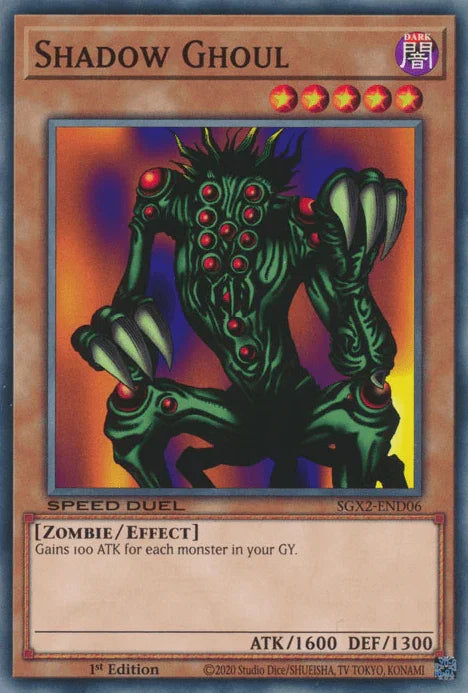 1st Edition, Common, Dark, Effect Monster, Speed Duel GX: Midterm Paradox, Zombie Shadow Ghoul [SGX2-END06] Common - Trading Card World