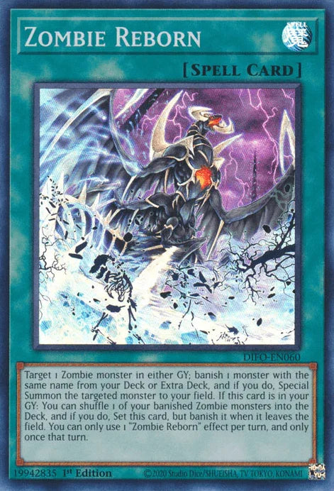 1st Edition, Dimension Force, Normal Spell, Spell, Super Rare Zombie Reborn [DIFO-EN060] Super Rare - Trading Card World