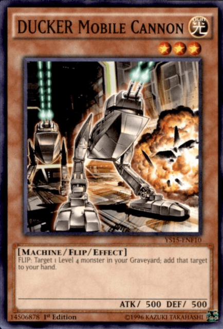1st Edition, Common, Flip/Effect Monster, Light, Machine, Starter Deck: Saber Force DUCKER Mobile Cannon [YS15-ENF10] Common - Trading Card World