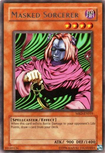 Dark, Effect Monster, Metal Raiders, Rare, Spellcaster, Unlimited Masked Sorcerer [MRD-EN019] Rare - Trading Card World