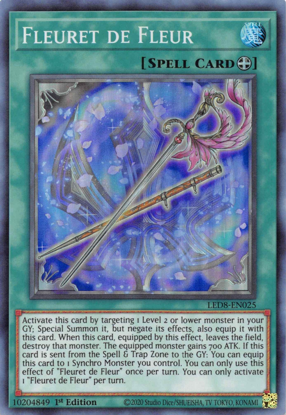 1st Edition, Equip Spell, Legendary Duelists: Synchro Storm, Spell, Super Rare Fleuret de Fleur [LED8-EN025] Super Rare - Trading Card World