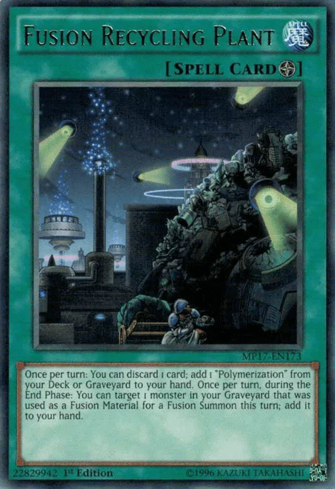 1st Edition, 2017 Mega-Tins Mega Pack, Field Spell, Rare, Spell Fusion Recycling Plant [MP17-EN173] Rare - Trading Card World