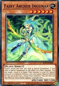1st Edition, Blazing Vortex, Common, Earth, Effect Monster, Plant Fairy Archer Ingunar [BLVO-EN030] Common - Trading Card World