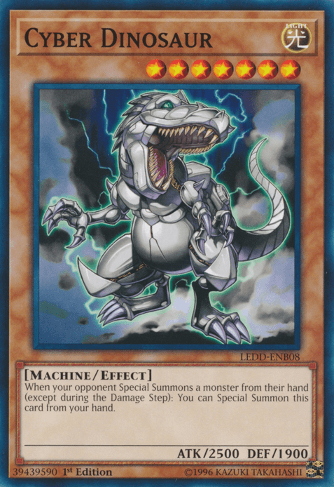 1st Edition, Common, Effect Monster, Legendary Dragon Decks, Light, Machine Cyber Dinosaur [LEDD-ENB08] Common - Trading Card World