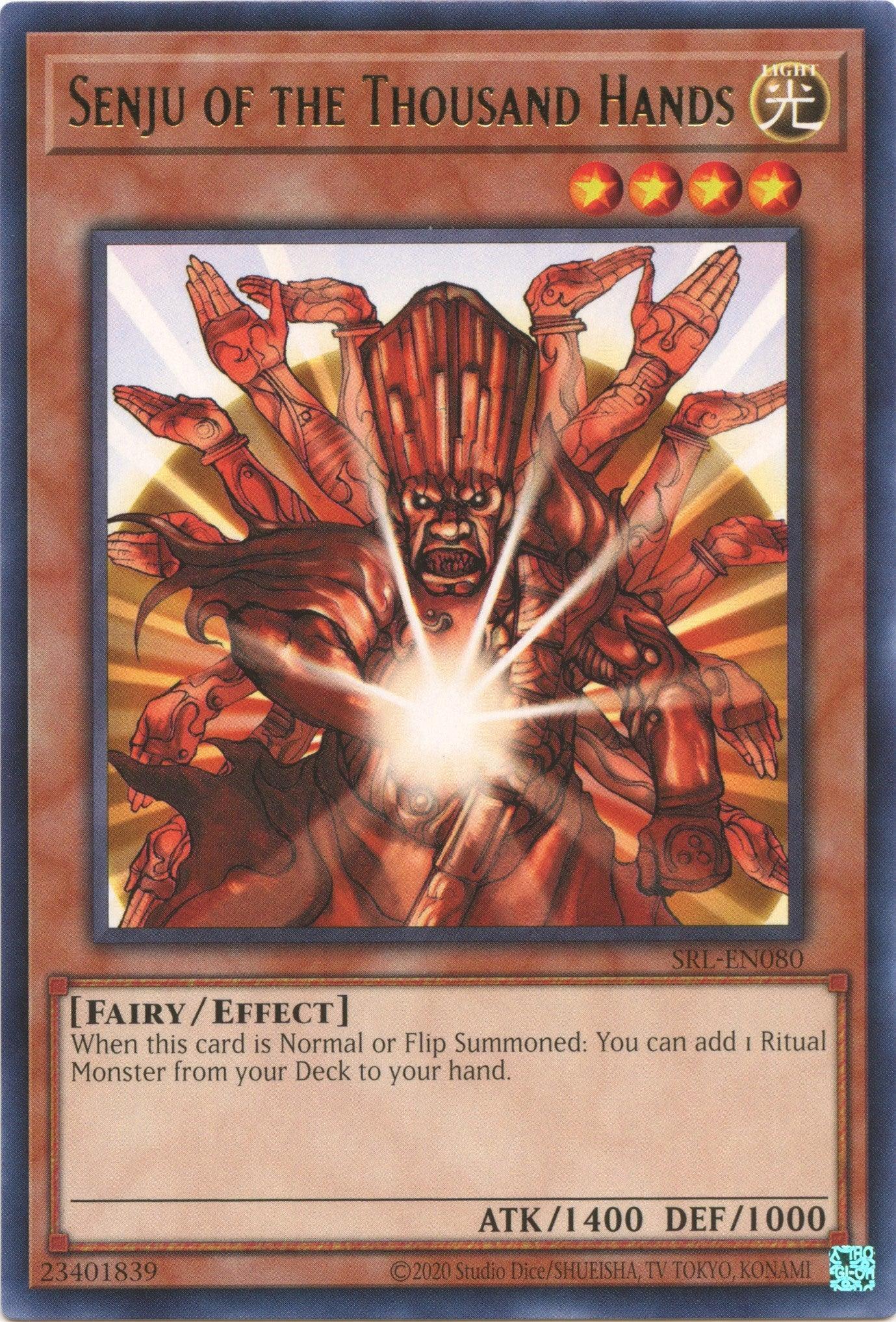 Effect Monster, Fairy, Light, Rare, Spell Ruler (25th Anniversary Edition), Unlimited Senju of the Thousand Hands (25th Anniversary) [SRL-EN080] Rare - Trading Card World