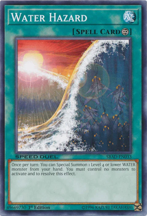 1st Edition, Common, Continuous Spell, Speed Duel: Attack from the Deep, Spell Water Hazard [SBAD-EN033] Common - Trading Card World