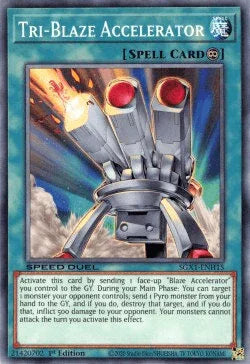 1st Edition, Common, Continuous Spell, Speed Duel GX: Duel Academy Box, Spell Tri-Blaze Accelerator [SGX1-ENH15] Common - Trading Card World
