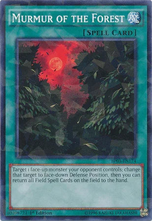1st Edition, Battle Pack 3: Monster League, Normal Spell, Shatterfoil Rare, Spell Murmur of the Forest [BP03-EN174] Shatterfoil Rare - Trading Card World