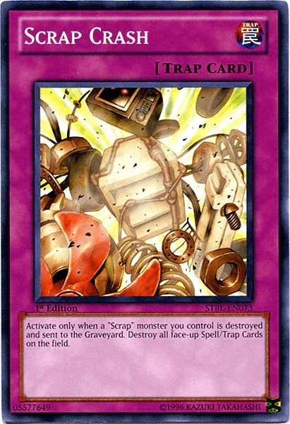 1st Edition, Common, Normal Trap, Starstrike Blast, Trap Scrap Crash [STBL-EN073] Common - Trading Card World