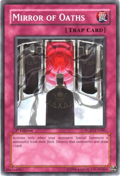 1st Edition, Common, Normal Trap, Raging Battle, Trap, Unlimited Mirror of Oaths [RGBT-EN080] Common - Trading Card World