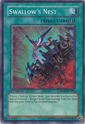 1st Edition, Quick Play Spell, Raging Battle, Spell, Super Rare, Unlimited Swallow's Nest [RGBT-EN087] Super Rare - Trading Card World
