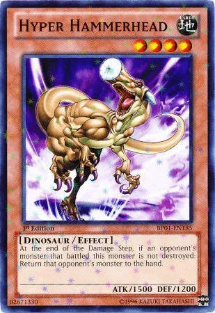 1st Edition, Battle Pack: Epic Dawn, Dinosaur, Earth, Effect Monster, Starfoil Rare, Unlimited Hyper Hammerhead [BP01-EN185] Starfoil Rare - Trading Card World