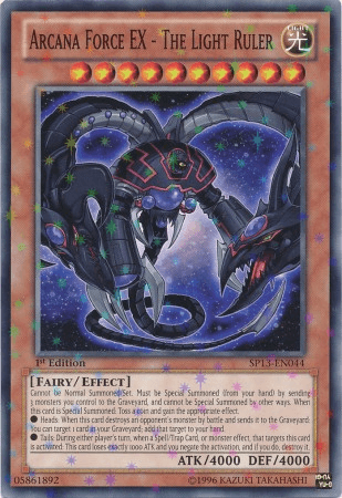 1st Edition, Effect Monster, Fairy, Light, Star Pack 2013, Starfoil Rare, Unlimited Arcana Force EX - The Light Ruler [SP13-EN044] Starfoil Rare - Trading Card World