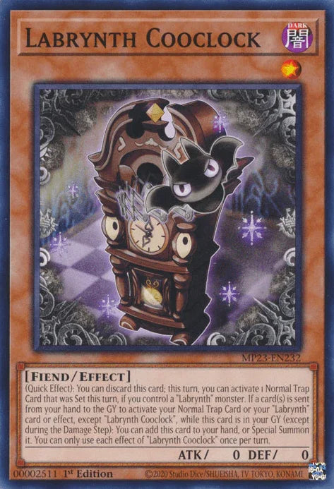1st Edition, Common, Dark, Dueling Heroes Collectors Tin - Mega Pack (25th Anniversary Edition), Effect Monster, Fiend Labrynth Cooclock [MP23-EN232] Common - Trading Card World