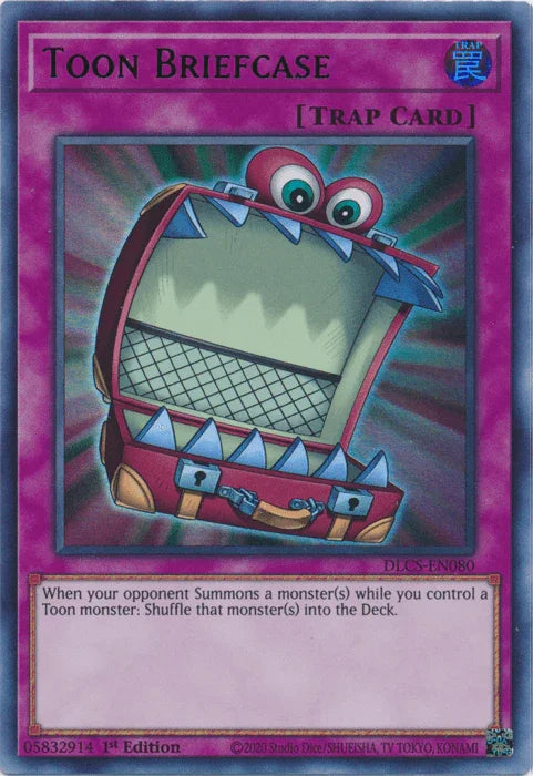 1st Edition, Dragons of Legend: The Complete Series, Normal Trap, Trap, Ultra Rare Toon Briefcase [DLCS-EN080] Ultra Rare - Trading Card World