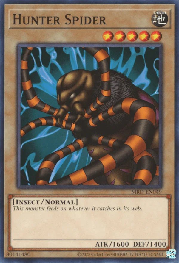 Common, Earth, Insect, Metal Raiders, Normal Monster, Unlimited Hunter Spider [MRD-EN049] Common - Trading Card World