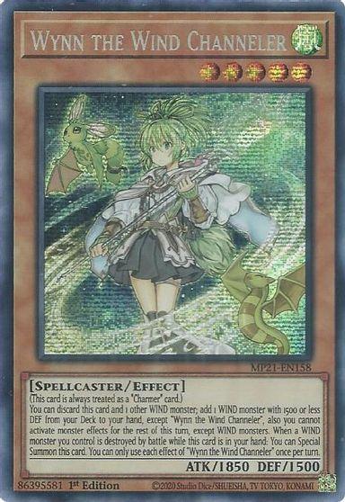 1st Edition, 2021 Tin of Ancient Battles, Effect Monster, Prismatic Secret Rare, Spellcaster, Wind Wynn the Wind Channeler [MP21-EN158] Prismatic Secret Rare - Trading Card World