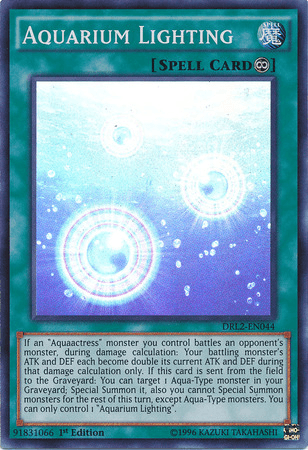 1st Edition, Continuous Spell, Dragons of Legend 2, Spell, Super Rare Aquarium Lighting [DRL2-EN044] Super Rare - Trading Card World