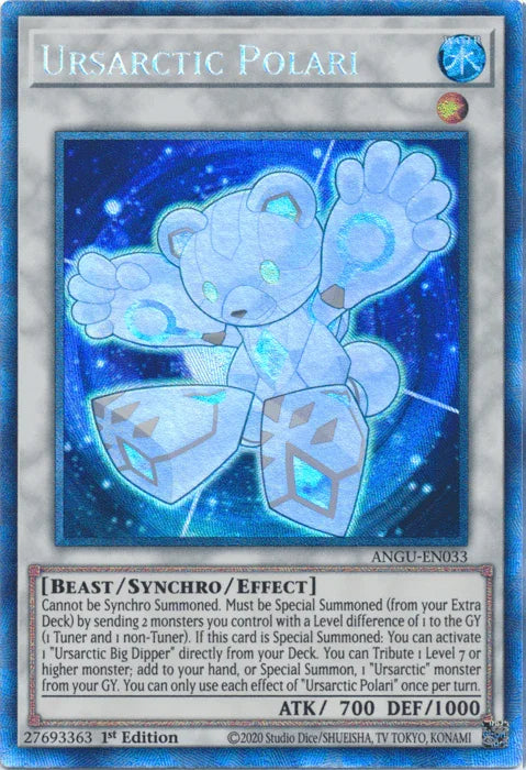 1st Edition, Ancient Guardians, Beast, Collector's Rare, Synchro/Effect Monster, Water Ursarctic Polari (Collector's Rare) [ANGU-EN033] Collector's Rare - Trading Card World