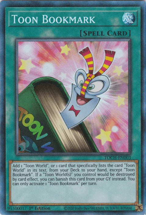 1st Edition, Collector's Rare, Normal Spell, Spell, Toon Chaos, Unlimited Toon Bookmark [TOCH-EN003] Collector's Rare - Trading Card World