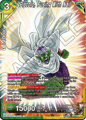 Battle, BT17-139, Frieza Saga, Green/Yellow, Namekian, Normal, Parallel Foil, Piccolo/Nail, Rare, Ultimate Squad Piccolo, Fusing With Nail (BT17-139) [Ultimate Squad] - Trading Card World