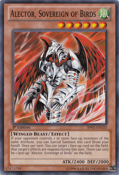 1st Edition, Battle Pack: Epic Dawn, Common, Effect Monster, Unlimited, Wind, Winged Beast Alector, Sovereign of Birds [BP01-EN153] Common - Trading Card World