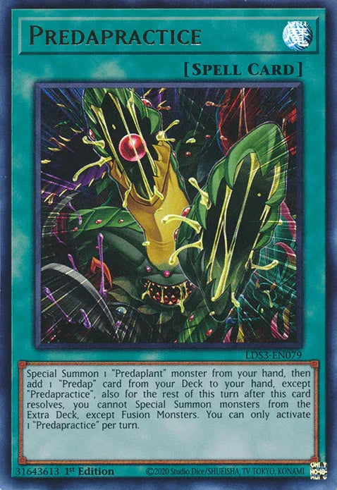 1st Edition, Legendary Duelists: Season 3, Normal Spell, Spell, Ultra Rare Predapractice [LDS3-EN079] Ultra Rare - Trading Card World