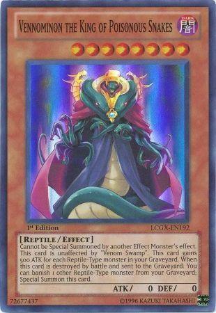 1st Edition, Dark, Effect Monster, Legendary Collection 2, Reptile, Super Rare, Unlimited Vennominon the King of Poisonous Snakes [LCGX-EN192] Super Rare - Trading Card World
