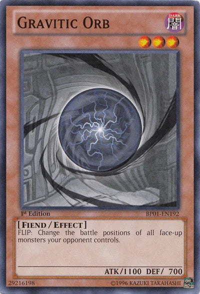1st Edition, Battle Pack: Epic Dawn, Common, Dark, Effect Monster, Fiend, Unlimited Gravitic Orb [BP01-EN192] Common - Trading Card World