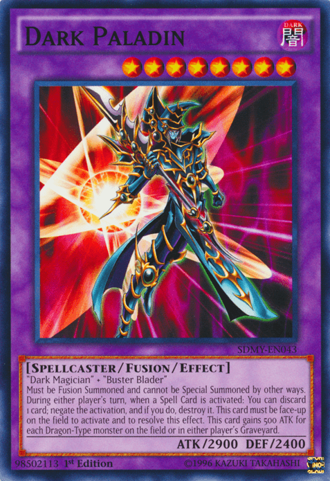 1st Edition, Common, Dark, Fusion/Effect Monster, Spellcaster, Structure Deck: Yugi Muto Dark Paladin [SDMY-EN043] Common - Trading Card World