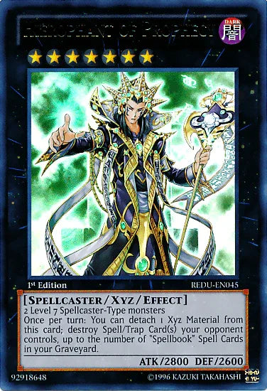 1st Edition, Dark, Return of the Duelist, Spellcaster, Ultra Rare, Unlimited, Xyz/Effect Monster Hierophant of Prophecy [REDU-EN045] Ultra Rare - Trading Card World