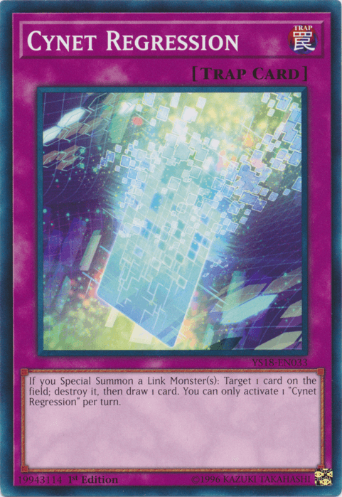 1st Edition, Common, Normal Trap, Starter Deck: Codebreaker, Trap Cynet Regression [YS18-EN033] Common - Trading Card World