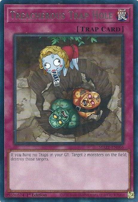 1st Edition, Maze of Memories, Normal Trap, Rare, Trap Treacherous Trap Hole [MAZE-EN066] Rare - Trading Card World