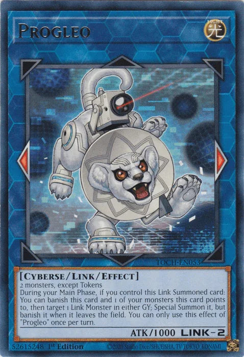 1st Edition, Cyberse, Light, Link/Effect Monster, Rare, Toon Chaos, Unlimited Progleo [TOCH-EN053] Rare - Trading Card World