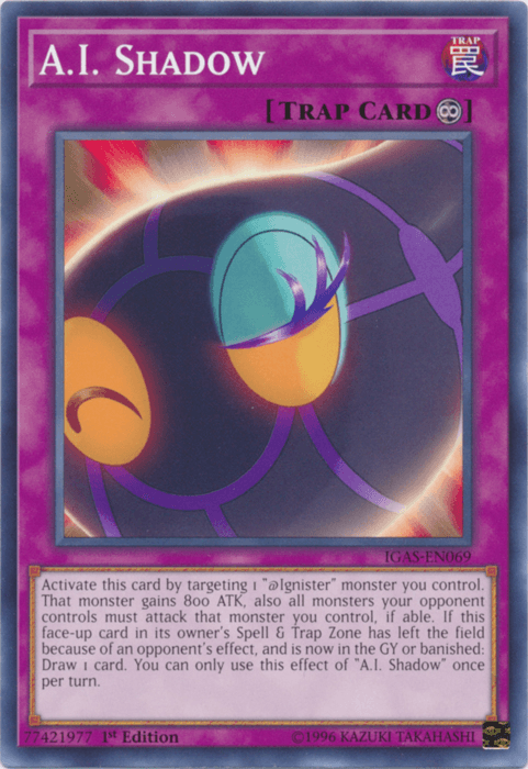1st Edition, Common, Continuous Trap, Ignition Assault, Trap, Unlimited A.I. Shadow [IGAS-EN069] Common - Trading Card World