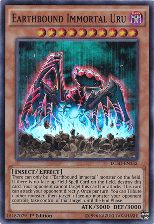 1st Edition, Dark, Effect Monster, Insect, Legendary Collection 5D's, Super Rare Earthbound Immortal Uru [LC5D-EN152] Super Rare - Trading Card World