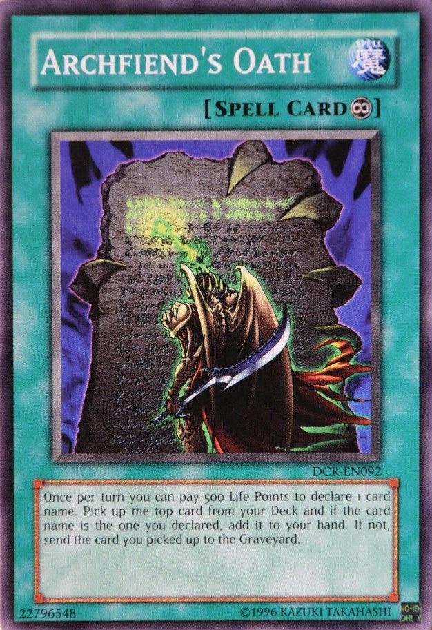 Common, Continuous Spell, Dark Crisis, Spell, Unlimited Archfiend's Oath [DCR-EN092] Common - Trading Card World