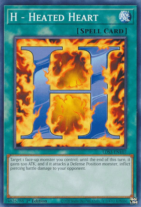 1st Edition, Common, Legendary Duelists: Season 3, Normal Spell, Spell H - Heated Heart [LDS3-EN107] Common - Trading Card World
