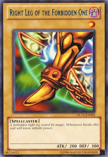 Dark, Duelist League Promo, Normal Monster, Rare, Spellcaster, Unlimited Right Leg of the Forbidden One (Blue) [DL11-EN002] Rare - Trading Card World