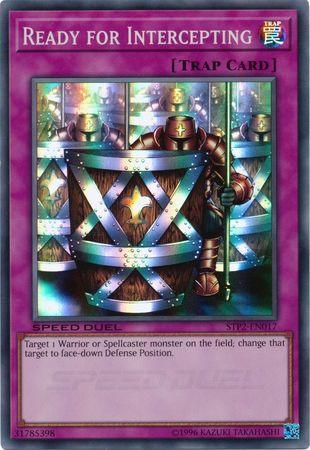 Normal Trap, Speed Duel: Tournament Pack 2, Super Rare, Trap, Unlimited Ready for Intercepting [STP2-EN017] Super Rare - Trading Card World