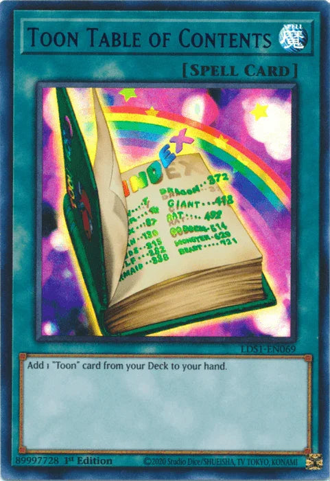 1st Edition, Legendary Duelists: Season 1, Normal Spell, Spell, Ultra Rare Toon Table of Contents (Purple) [LDS1-EN069] Ultra Rare - Trading Card World