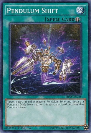 1st Edition, 2015 Mega-Tins Mega Pack, Common, Quick Play Spell, Spell Pendulum Shift [MP15-EN235] Common - Trading Card World