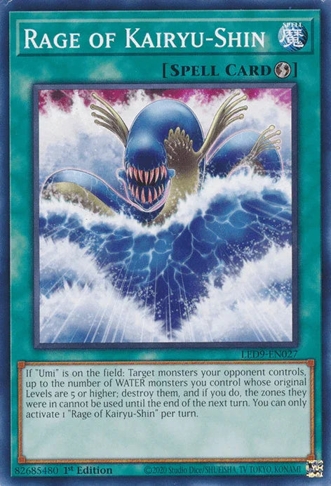 1st Edition, Common, Legendary Duelists: Duels From the Deep, Quick-Play Spell, Spell Rage of Kairyu-Shin [LED9-EN027] Common - Trading Card World