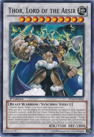 1st Edition, Beast-Warrior, Common, Earth, Star Pack 2014, Synchro/Effect Monster Thor, Lord of the Aesir [SP14-EN048] Common - Trading Card World